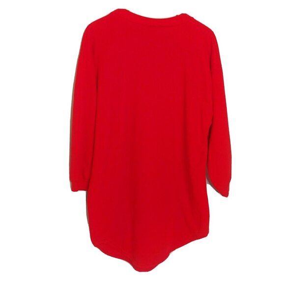 Vintage Christmas Nightgown OSFM S-XL Red Christmas Bears Cat Glitter Retro - Picture 4 of 10